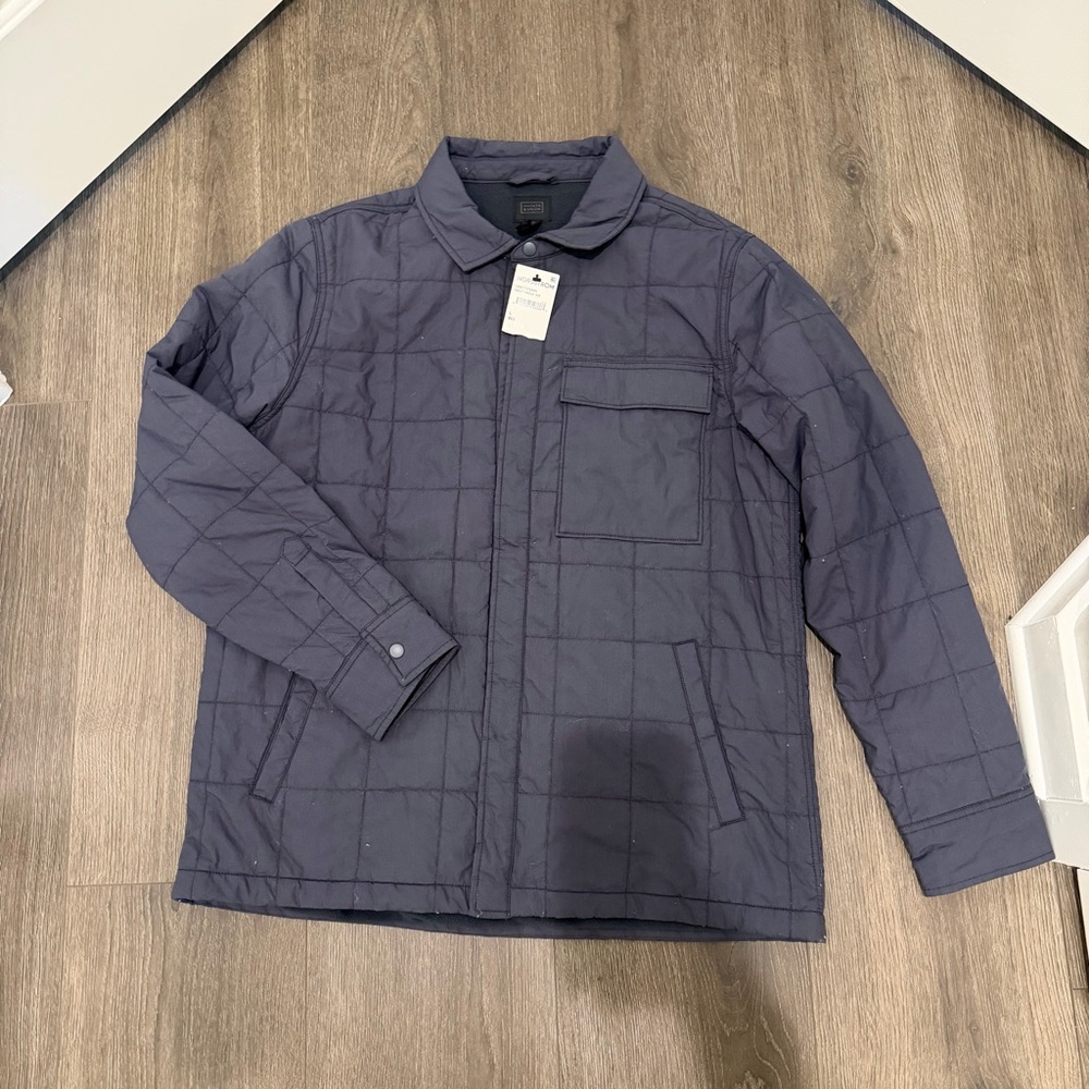 NWT 14th & Union Men's Quilted Shirt Jacket - Dark Gray